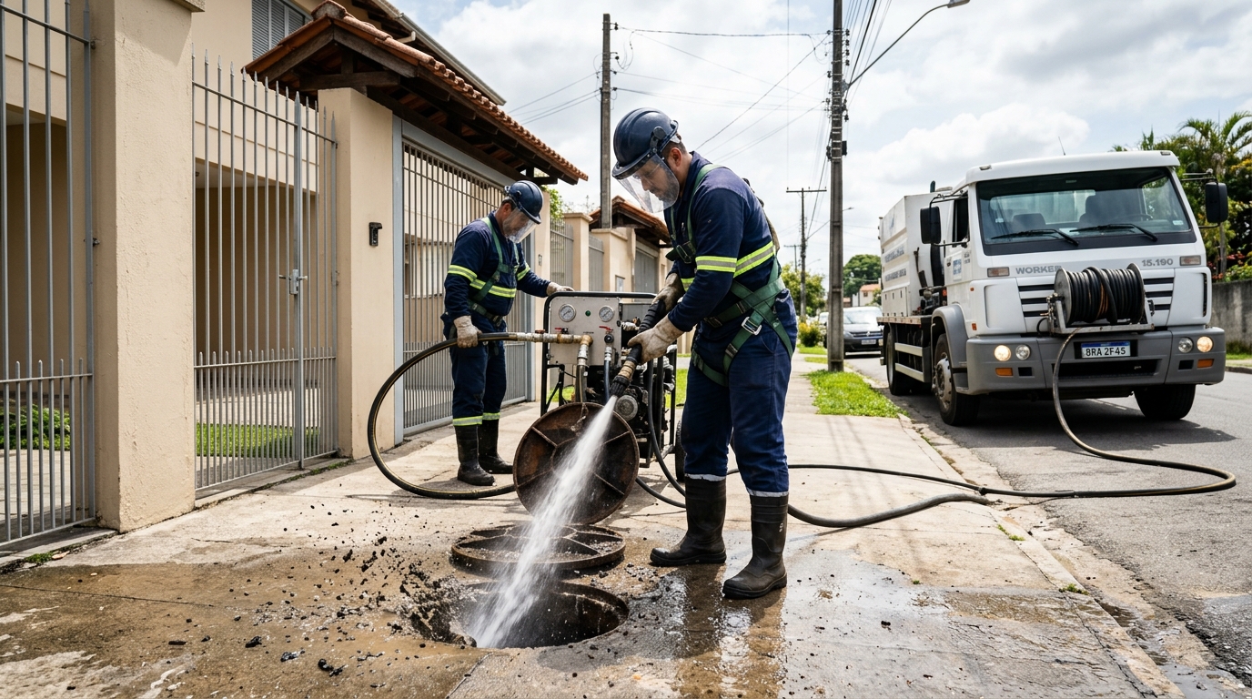 Hidrojateamento em São José do Rio Preto-SP