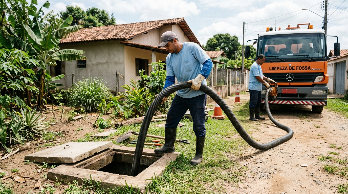 Higienização de fossa residencial em São José do Rio Preto-SP